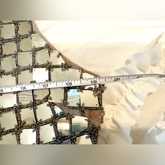 ASOS Design Silver Bead and Mirror Sequin Cocktail Dress Size 12 GORGEOUS - Picture 13 of 13